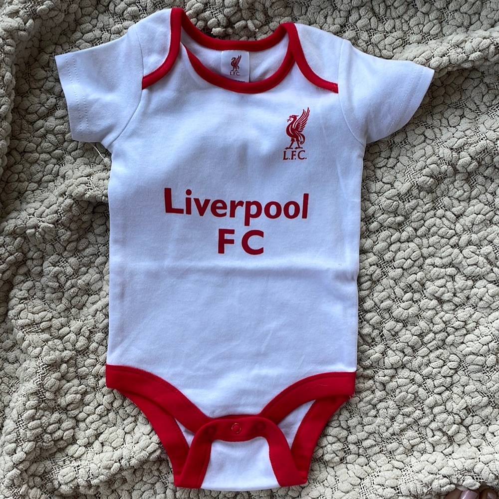 Liverpool LFC white onesie NWOT